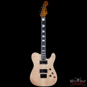 Charvel Custom Shop WW002 Masterbuilt Red Dave Style 2 HH Flamed Maple Top Ebony Board Natural - Image 5