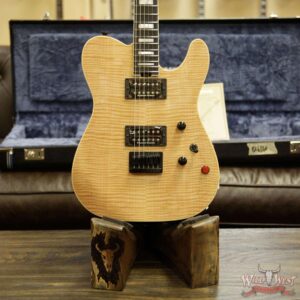 Charvel Custom Shop WW002 Masterbuilt Red Dave Style 2 HH Flamed Maple Top Ebony Board Natural - Image 11