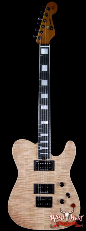 Charvel Custom Shop WW002 Masterbuilt Red Dave Style 2 HH Flamed Maple Top Ebony Board Natural