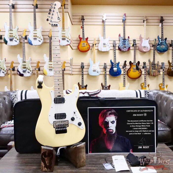 Jim Root Collection Charvel Pro-Mod So-Cal Style 1 Vintage White 8.15 LBS - Image 6
