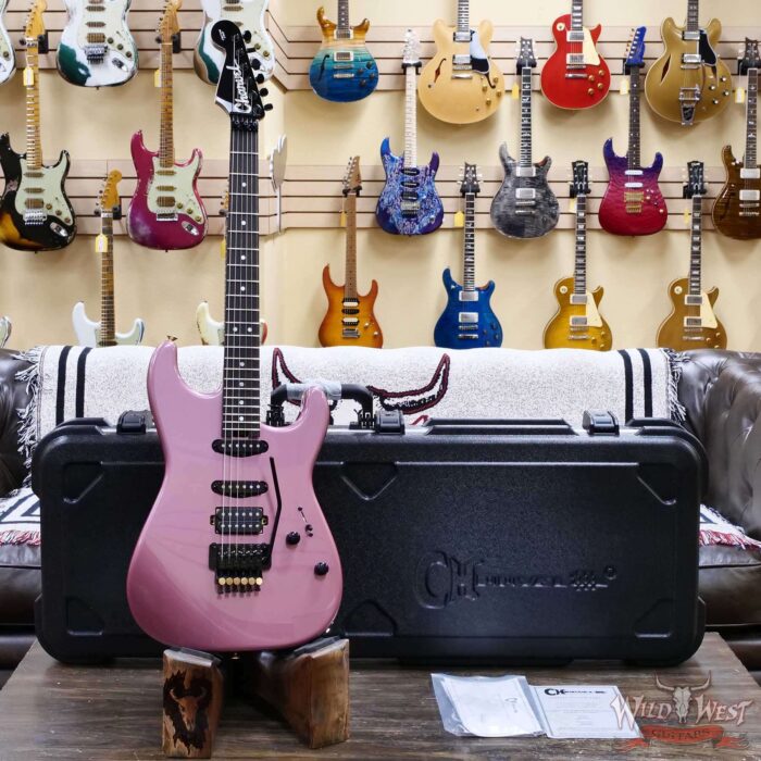 Charvel Custom Shop San Dimas HSS Floyd Rose 1984 Rosewood Fingerboard Reverse Headstock Burgundy Mist Metallic 8.65 lbs - Image 7