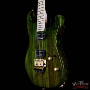 Charvel USA Custom Shop ‘‘Red’’ Dave Nichols Masterbuilt Roasted Ash San Dimas HH Floyd Rose Birdseye Maple Neck Trans Green - Image 2