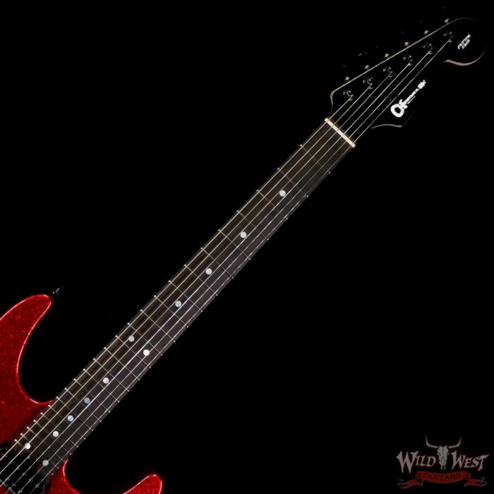 Charvel Custom Shop Limited Edition DK24 HH Ebony Fingerboard NOS Red Sparkle - Image 4