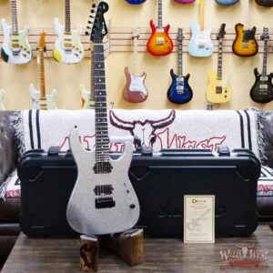 Charvel Custom Shop Limited Edition DK24 HH Ebony Fingerboard NOS Silver Sparkle - Image 6