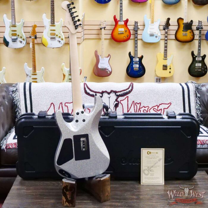 Charvel Custom Shop Limited Edition DK24 HH Ebony Fingerboard NOS Silver Sparkle - Image 9
