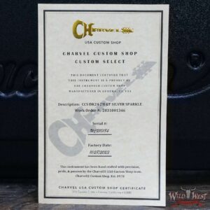 Charvel Custom Shop Limited Edition DK24 HH Ebony Fingerboard NOS Silver Sparkle - Image 12