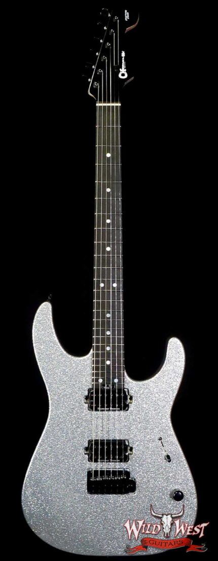Charvel Custom Shop Limited Edition DK24 HH Ebony Fingerboard NOS Silver Sparkle