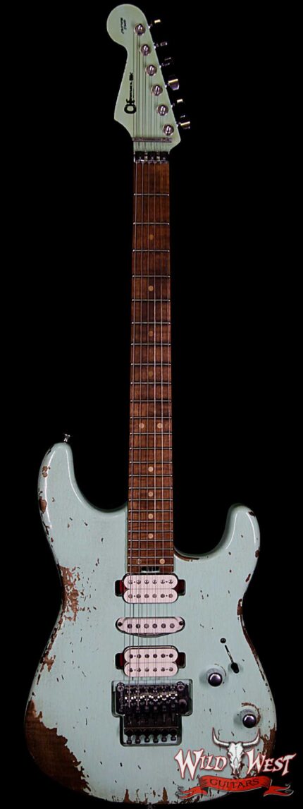 Charvel USA Custom Shop 2018 NAMM 10 Piece Limited San Dimas HSH Floyd Rose Heavy Relic Surf Green