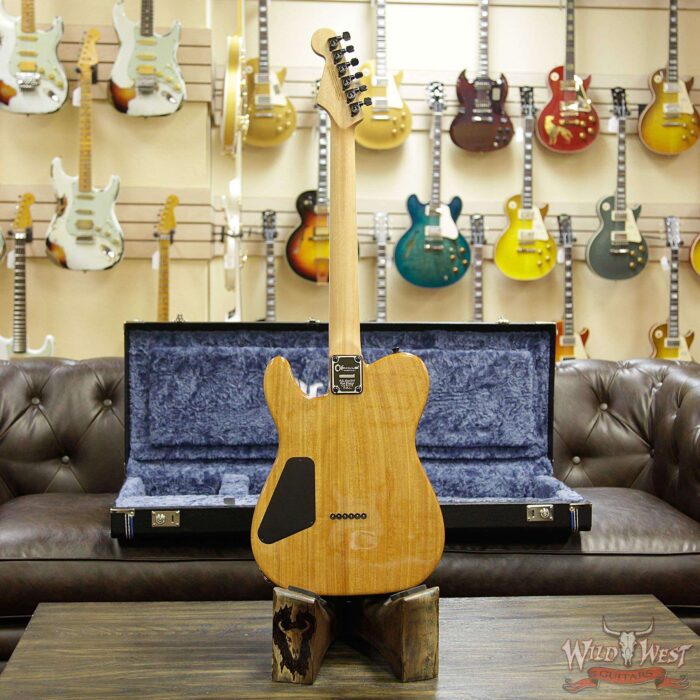 Charvel Custom Shop WW-012 Masterbuilt Red Dave Style 2 HH Quilt Maple Top Ebony Board Trans Aqua - Image 14