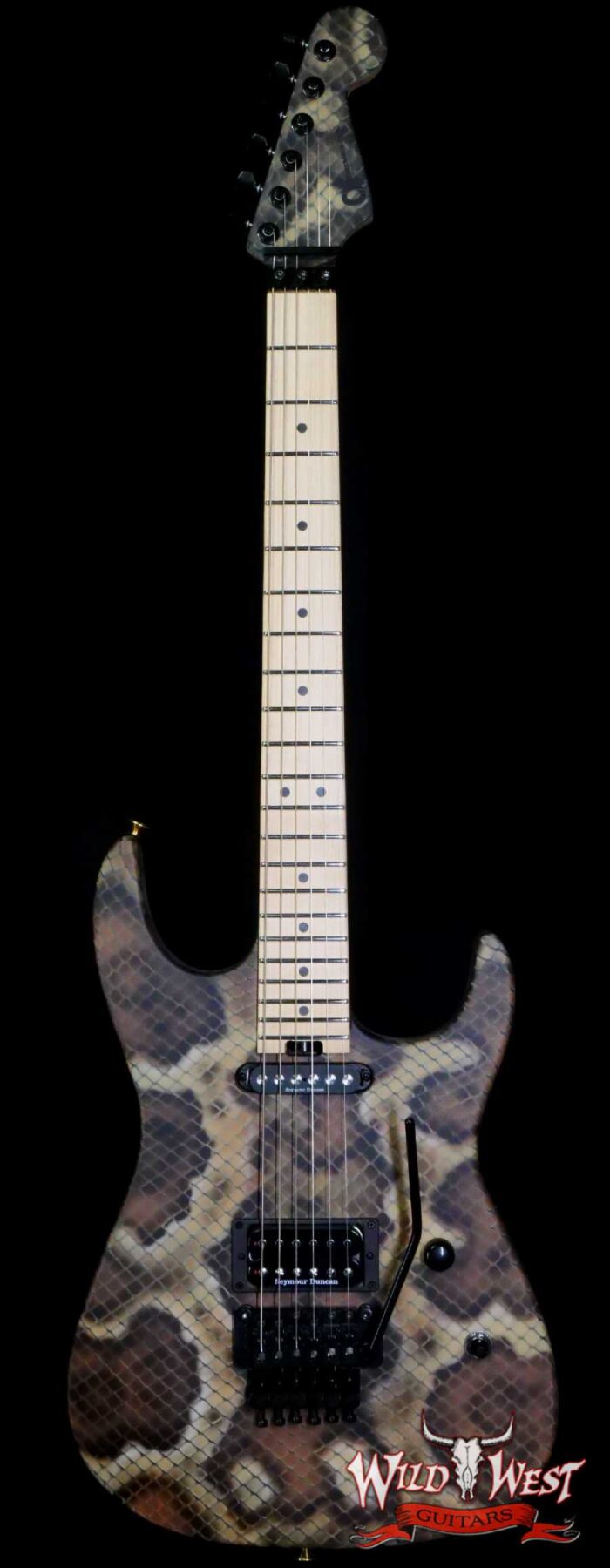 Charvel Custom Shop USA Warren DeMartini Signature Snake SH Floyd Rose Maple Neck Snakeskin Graphic - Image 1