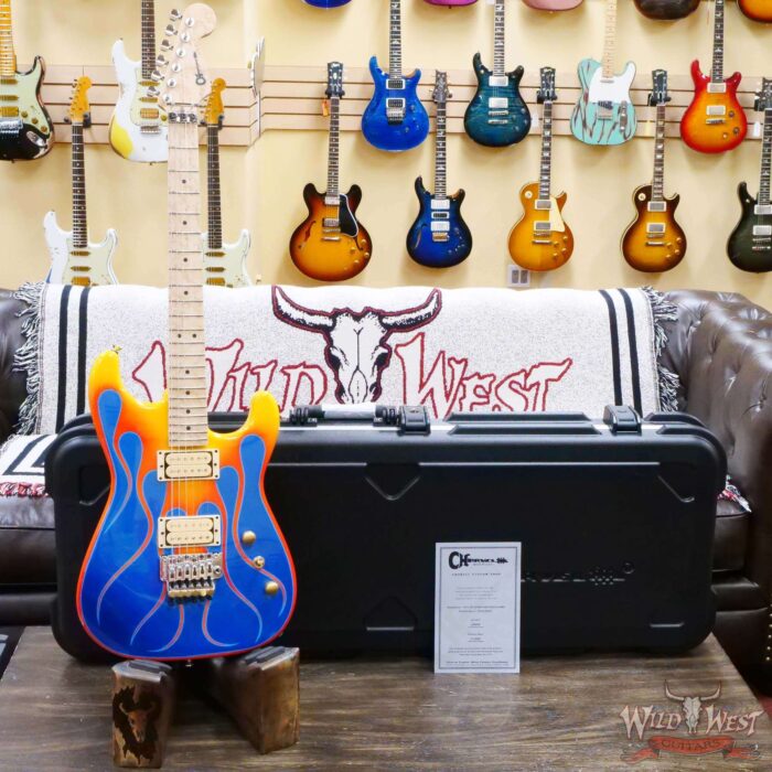 2023 Summer Event Charvel Custom Shop USA Special Edition San Dimas Floyd Rose Birdseye Maple Neck Hot Rod Flames Artwork by Dan Lawrence - Image 6