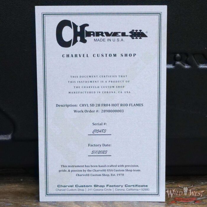 2023 Summer Event Charvel Custom Shop USA Special Edition San Dimas Floyd Rose Birdseye Maple Neck Hot Rod Flames Artwork by Dan Lawrence - Image 12