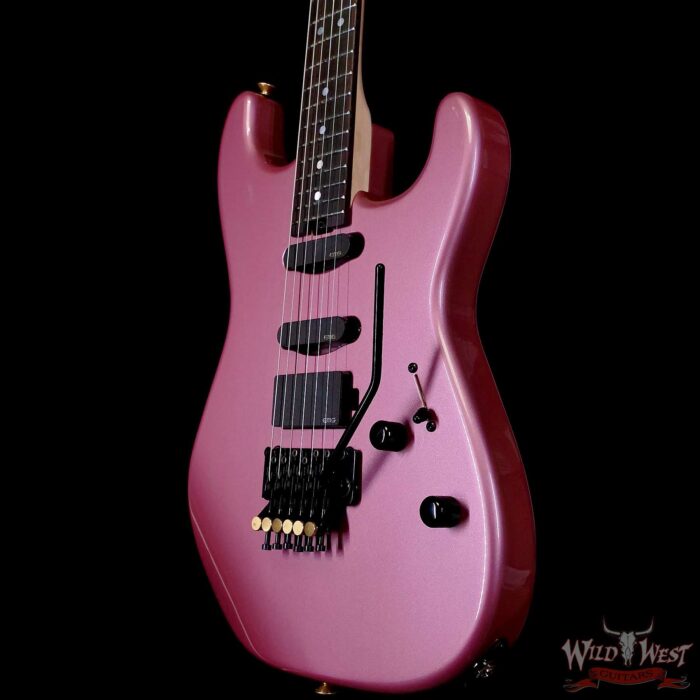 Charvel Custom Shop San Dimas HSS Floyd Rose 1984 Rosewood Fingerboard Reverse Headstock EMG Pickups Burgundy Mist Metallic 8.75 LBS - Image 2