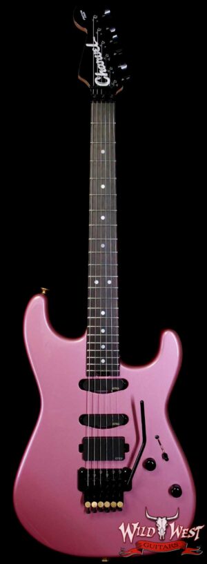 Charvel Custom Shop San Dimas HSS Floyd Rose 1984 Rosewood Fingerboard Reverse Headstock EMG Pickups Burgundy Mist Metallic 8.75 LBS