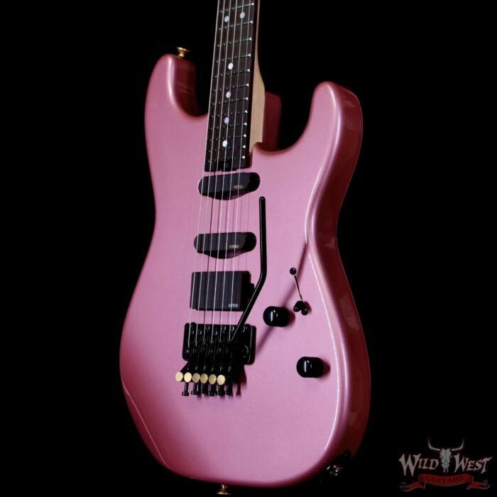 Charvel Custom Shop San Dimas HSS Floyd Rose 1984 Rosewood Fingerboard Reverse Headstock EMG Pickups Burgundy Mist Metallic 8.80 LBS - Image 2