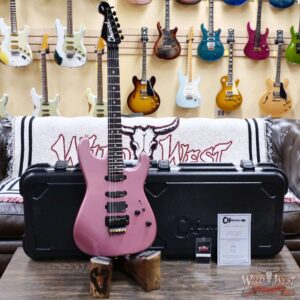 Charvel Custom Shop San Dimas HSS Floyd Rose 1984 Rosewood Fingerboard Reverse Headstock EMG Pickups Burgundy Mist Metallic 8.80 LBS - Image 6