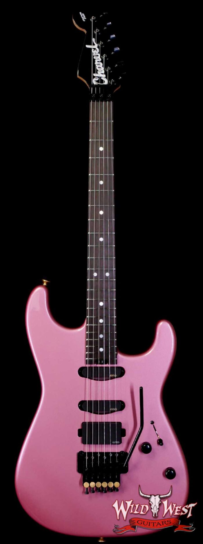 Charvel Custom Shop San Dimas HSS Floyd Rose 1984 Rosewood Fingerboard Reverse Headstock EMG Pickups Burgundy Mist Metallic 8.80 LBS - Image 1