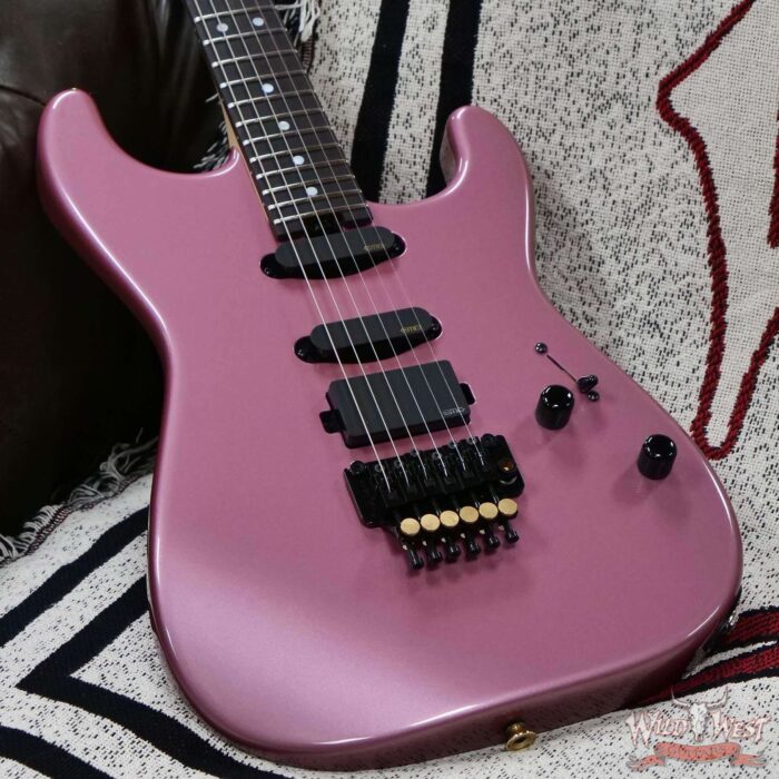 Charvel Custom Shop San Dimas HSS Floyd Rose 1984 Rosewood Fingerboard Reverse Headstock EMG Pickups Burgundy Mist Metallic 8.75 LBS - Image 8