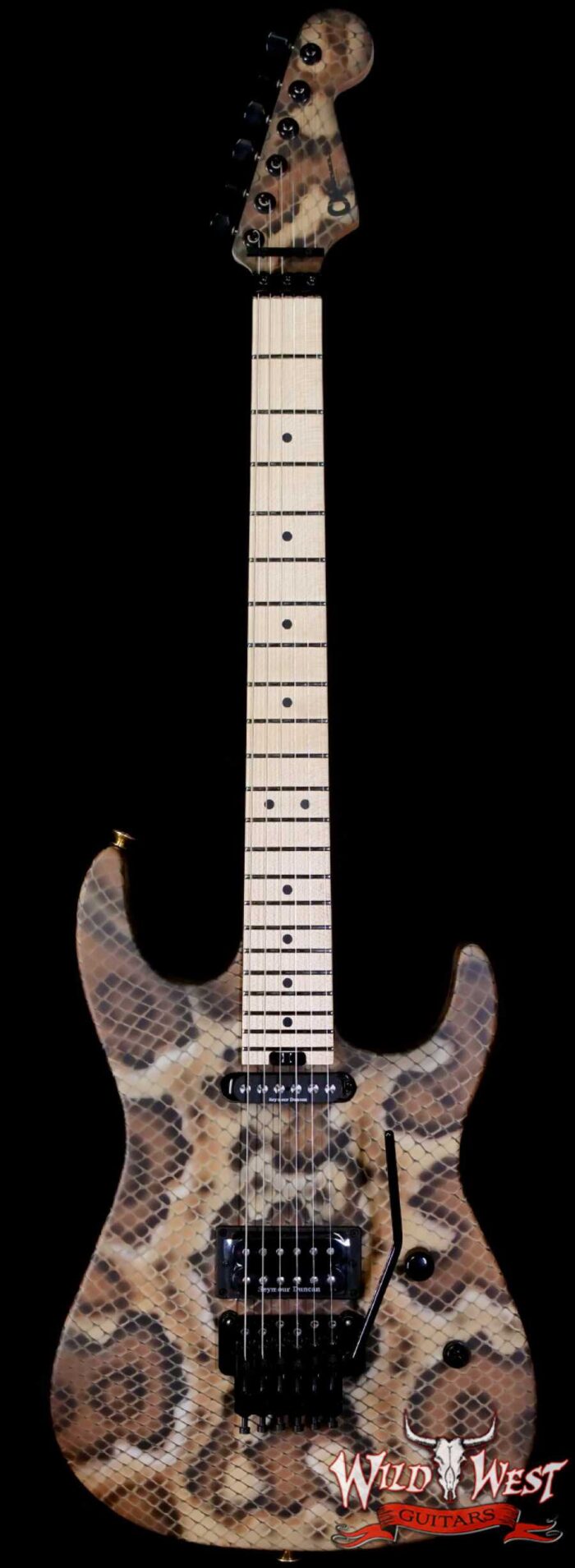 Charvel Custom Shop USA Warren DeMartini Signature Snake SH Floyd Rose Maple Neck Snakeskin Graphic 7.30 LBS - Image 1