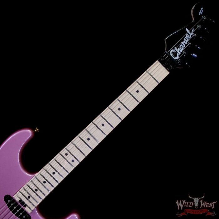 Charvel Custom Shop San Dimas HSS Floyd Rose 1984 Maple Fingerboard Reverse Headstock Burgundy Mist Metallic 8.55 LBS - Image 4