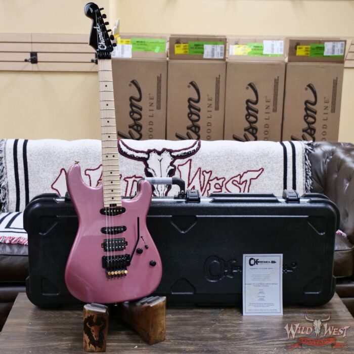 Charvel Custom Shop San Dimas HSS Floyd Rose 1984 Maple Fingerboard Reverse Headstock Burgundy Mist Metallic 8.55 LBS - Image 6