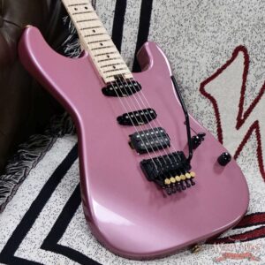 Charvel Custom Shop San Dimas HSS Floyd Rose 1984 Maple Fingerboard Reverse Headstock Burgundy Mist Metallic 8.55 LBS - Image 8