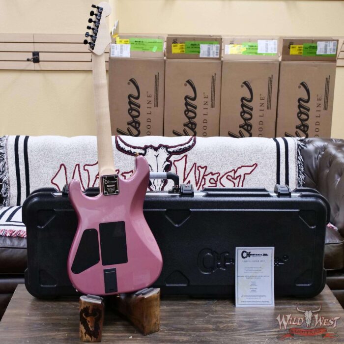 Charvel Custom Shop San Dimas HSS Floyd Rose 1984 Maple Fingerboard Reverse Headstock Burgundy Mist Metallic 8.55 LBS - Image 9