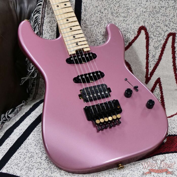 Charvel Custom Shop San Dimas HSS Floyd Rose 1984 Maple Fingerboard Reverse Headstock Burgundy Mist Metallic 8.45 LBS - Image 8