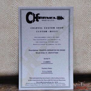 Charvel Custom Shop USA Warren DeMartini Signature Snake SH Floyd Rose Maple Neck Snakeskin Graphic 7.65 lbs - Image 11