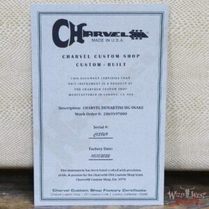 Charvel Custom Shop Warren DeMartini USA Signature Snake Maple Fingerboard Snakeskin - Image 12