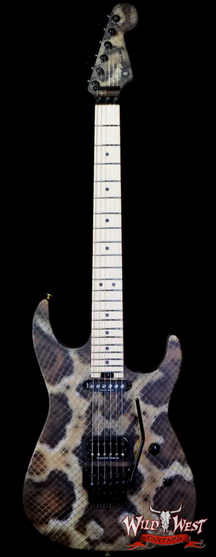 Charvel Custom Shop USA Warren DeMartini Signature Snake SH Floyd Rose Maple Neck Snakeskin Graphic - Image 1