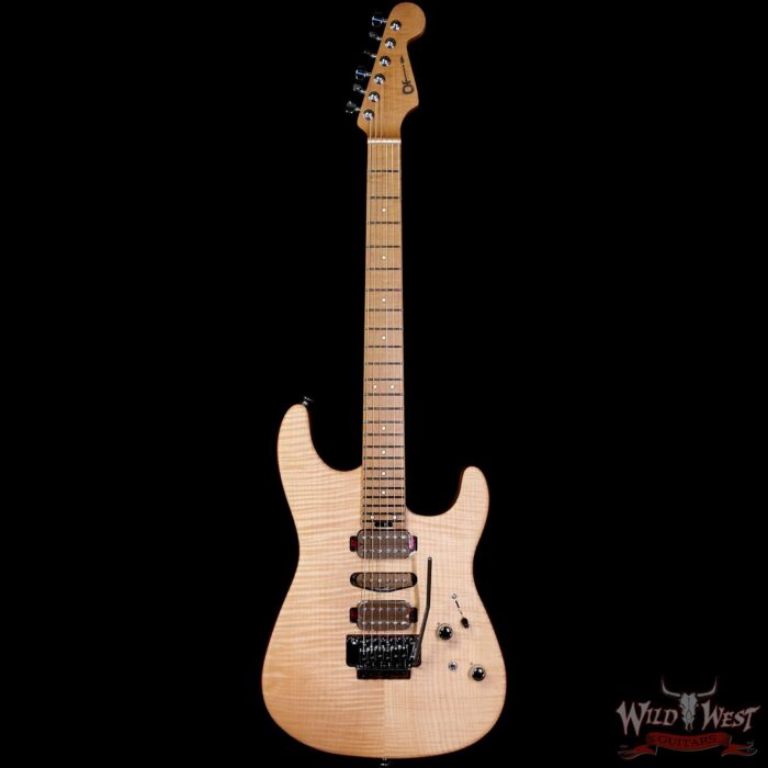 Charvel Custom Shop Guthrie Govan USA Signature HSH Flame Maple Top Caramelized Basswood Body Natural 7.90 LBS - Image 3