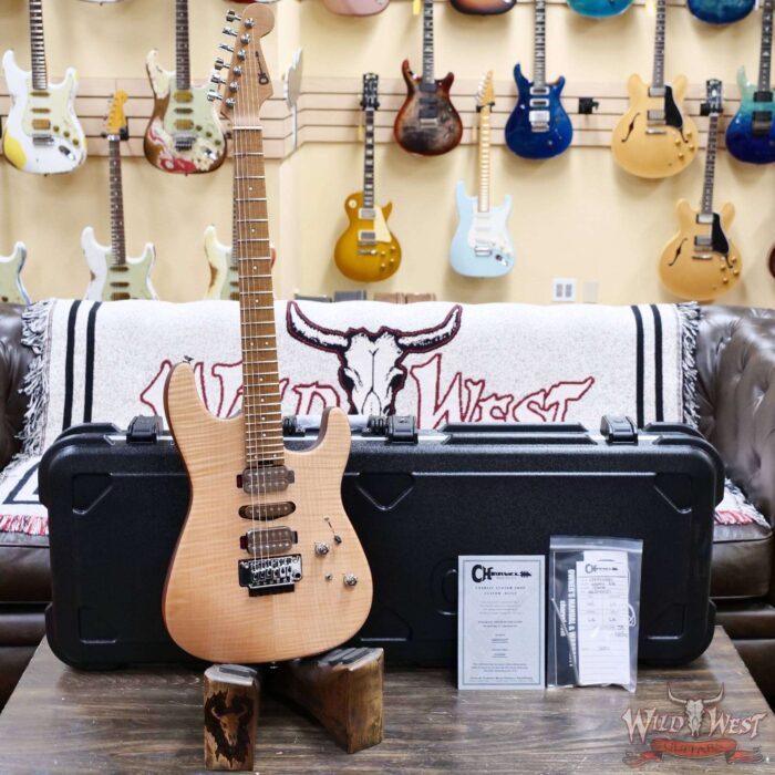 Charvel Custom Shop Guthrie Govan USA Signature HSH Flame Maple Top Caramelized Basswood Body Natural 7.90 LBS - Image 6