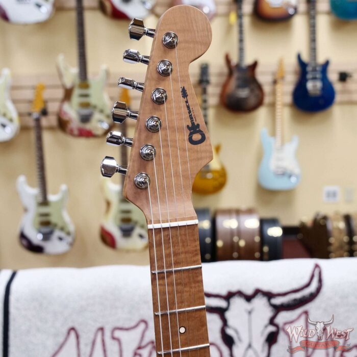 Charvel Custom Shop Guthrie Govan USA Signature HSH Flame Maple Top Caramelized Basswood Body Natural 7.90 LBS - Image 7
