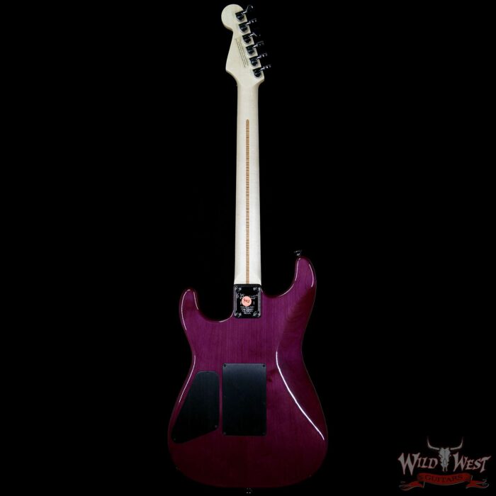 Charvel Custom Shop San Dimas Floyd Rose HH Quilt Maple Top Ebony Fretboard Trans Purple - Image 6