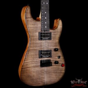 Charvel Custom Shop Wild West 011 Masterbuilt Red Dave Flame San Dimas HH Kill Switch Trans Charcoal - Image 4