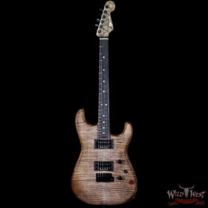 Charvel Custom Shop Wild West 011 Masterbuilt Red Dave Flame San Dimas HH Kill Switch Trans Charcoal - Image 5