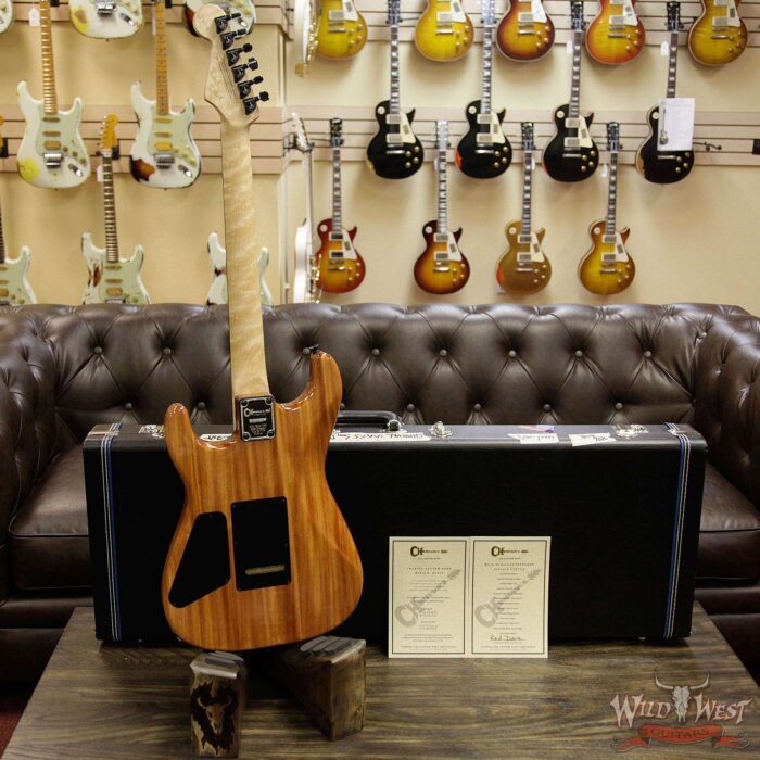 Charvel USA Custom Shop WW009 Masterbuilt Red Dave San Dimas HH Quilt Top Birdseye Neck Trans Aqua - Image 15