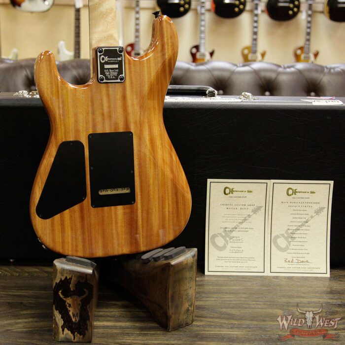 Charvel USA Custom Shop WW009 Masterbuilt Red Dave San Dimas HH Quilt Top Birdseye Neck Trans Aqua - Image 16