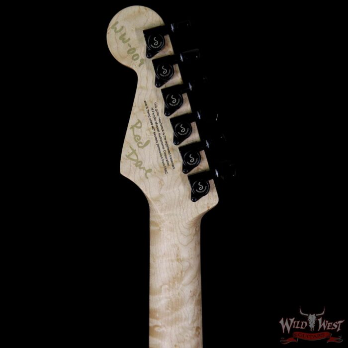 Charvel USA Custom Shop WW009 Masterbuilt Red Dave San Dimas HH Quilt Top Birdseye Neck Trans Aqua - Image 10