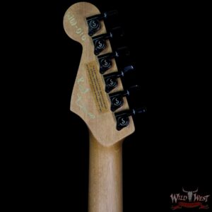 Charvel Custom Shop Wild West 010 Masterbuilt Red Dave Style 2 HH Flame Top Kill Switch Trans Aqua - Image 10