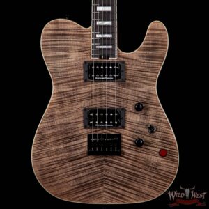 Charvel Custom Shop Wild West 008 Masterbuilt Red Dave Style 2 Flame Top Kill Switch Trans Charcoal - Image 3