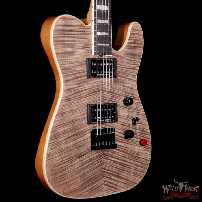 Charvel Custom Shop Wild West 008 Masterbuilt Red Dave Style 2 Flame Top Kill Switch Trans Charcoal - Image 4