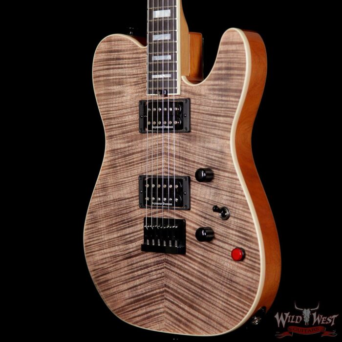 Charvel Custom Shop Wild West 008 Masterbuilt Red Dave Style 2 Flame Top Kill Switch Trans Charcoal - Image 2