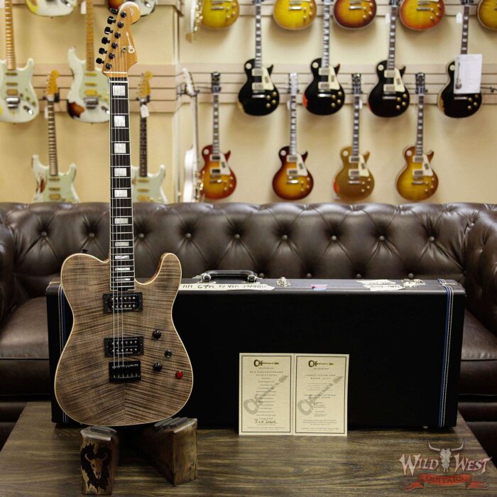 Charvel Custom Shop Wild West 008 Masterbuilt Red Dave Style 2 Flame Top Kill Switch Trans Charcoal - Image 13