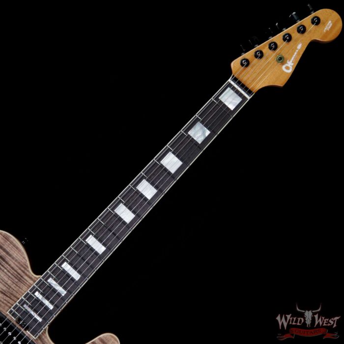Charvel Custom Shop Wild West 008 Masterbuilt Red Dave Style 2 Flame Top Kill Switch Trans Charcoal - Image 9