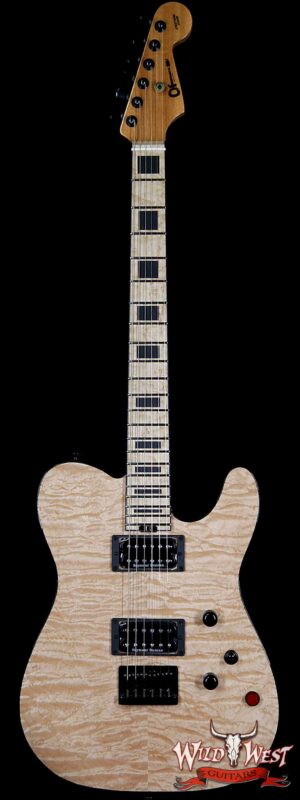 Charvel Custom Shop WW006 Masterbuilt Red Dave Style 2 HH Quilt Maple Top Birdseye Maple Board Natural