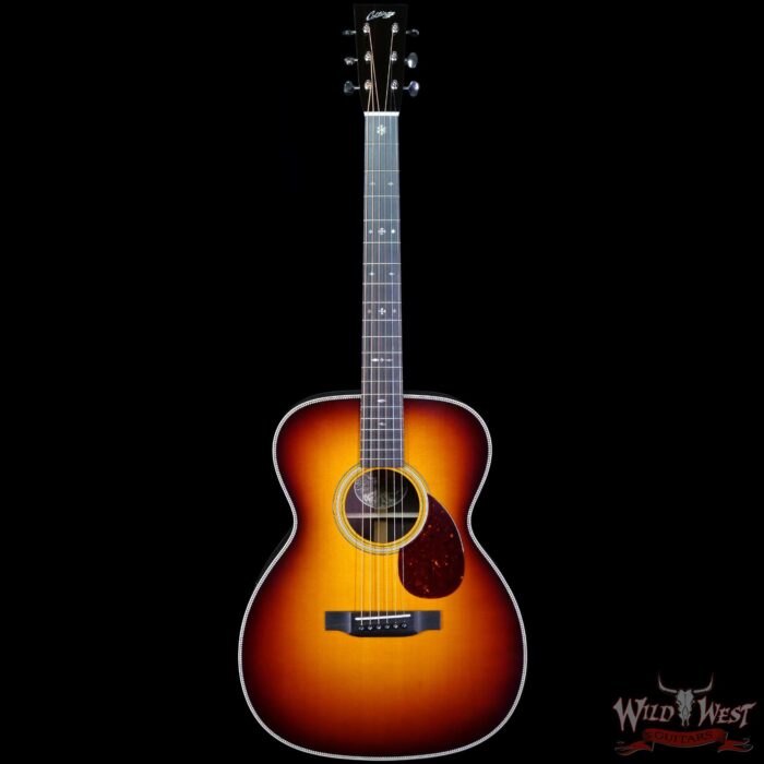 Collings OM Series OM2H Sitka Spruce Top East Indian Rosewood Back & Sides 45 Style Inlays Sunburst - Image 3