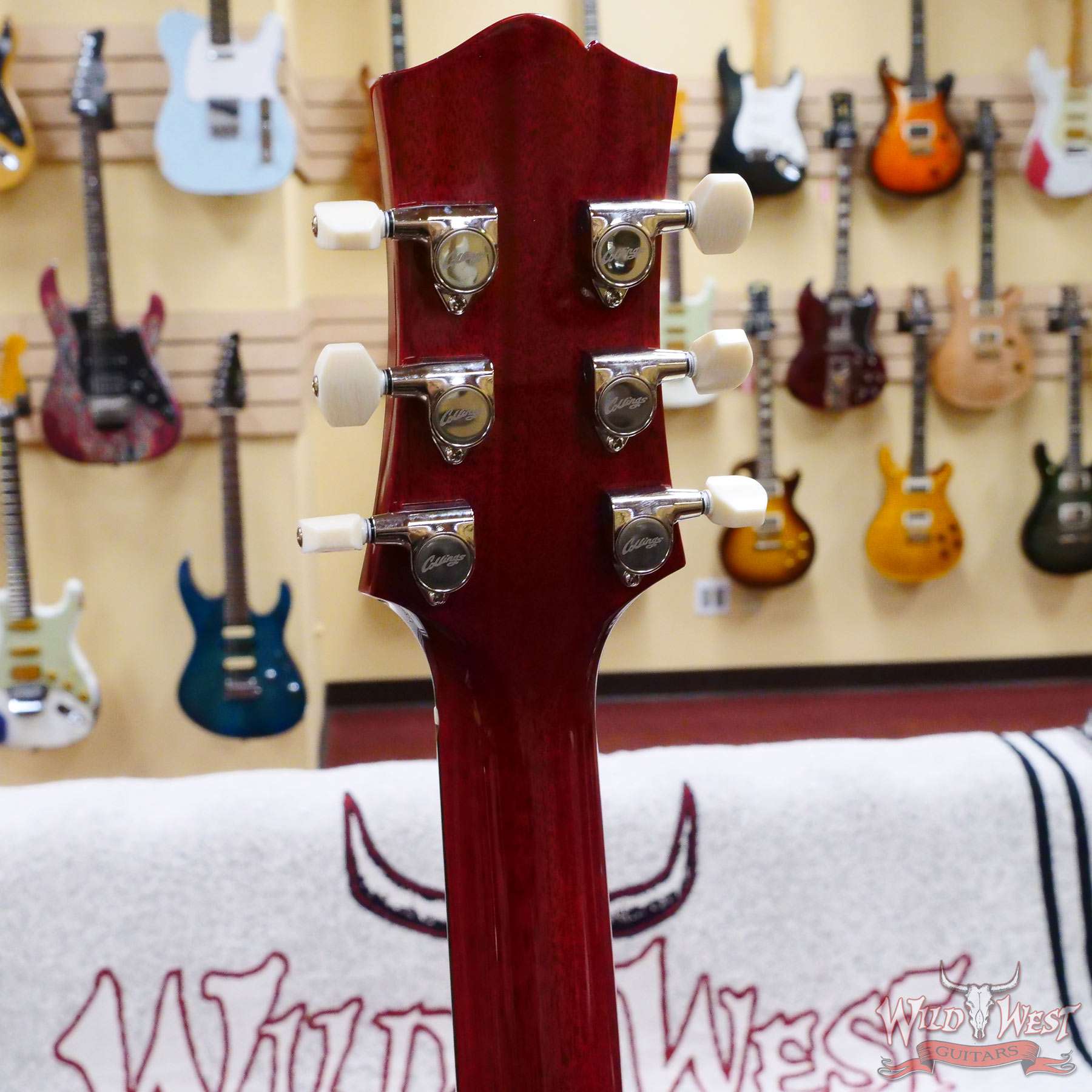 collings-2900211681-d5__wwg.jpg Collings 290 Singlecut HH Lollar Imperial Humbuckers Rosewood Fingerboard Faded Crimson - Image 10