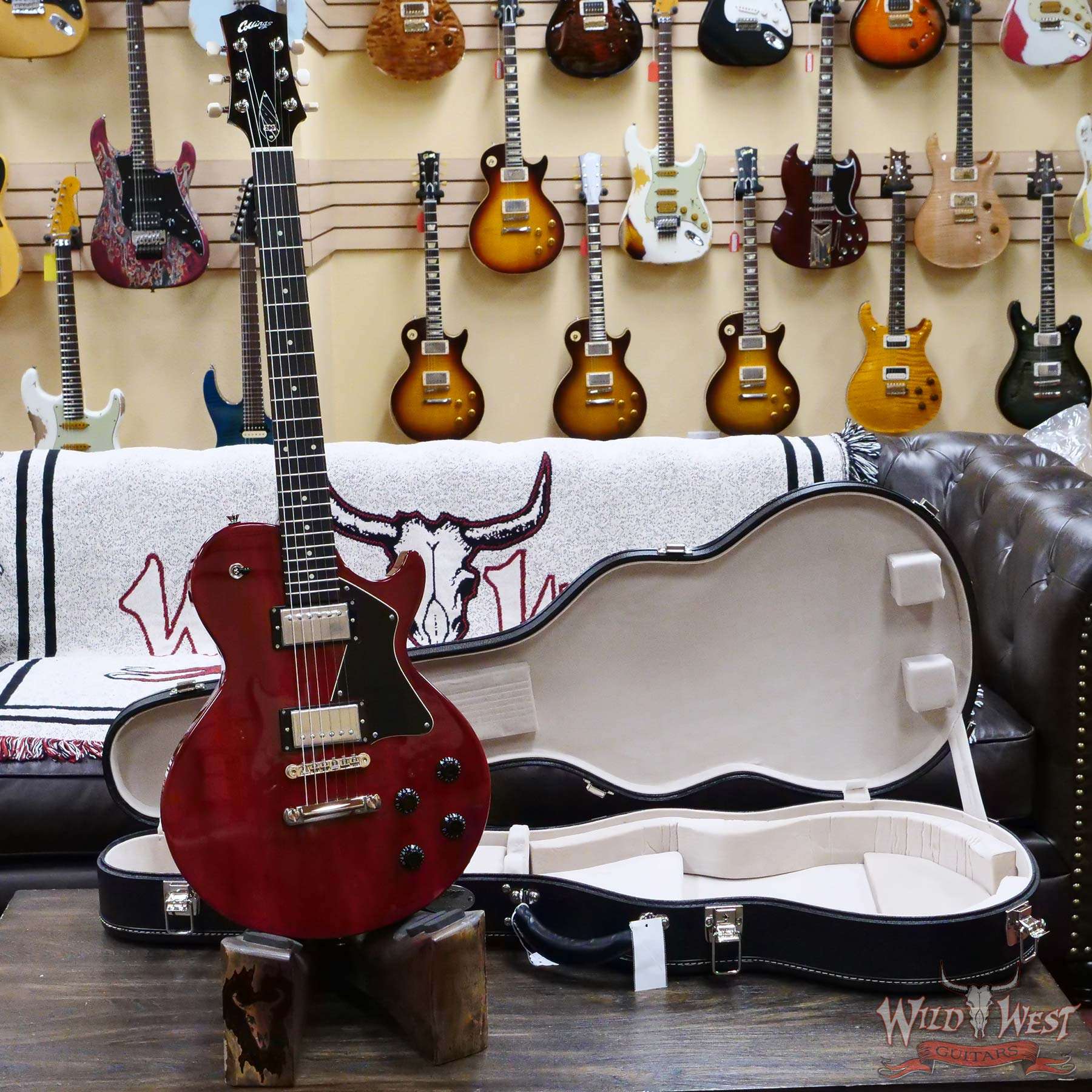 collings-2900211681-d__wwg.jpg Collings 290 Singlecut HH Lollar Imperial Humbuckers Rosewood Fingerboard Faded Crimson - Image 6